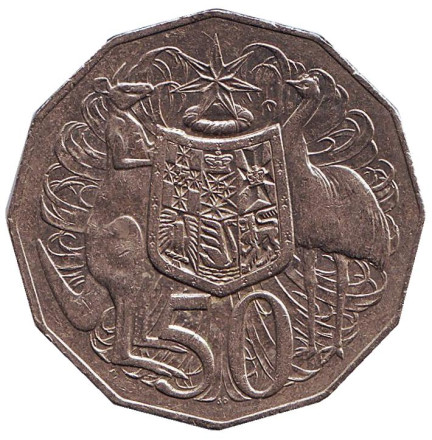 Монета 50 центов. 1997 год, Австралия.