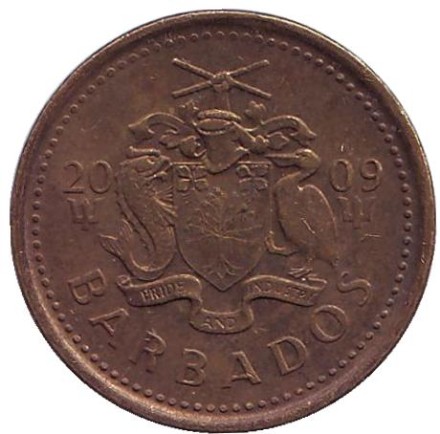 Монета 5 центов. 2009 год, Барбадос. Маяк.