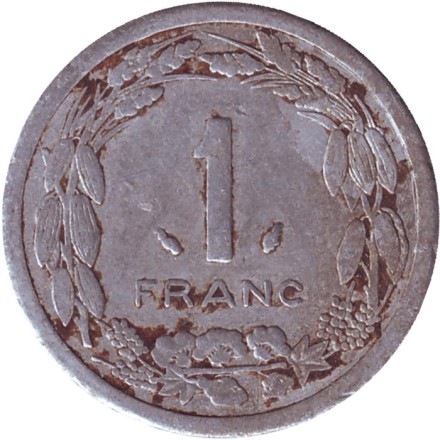 Монета 1 франк. 1979 год, Центральные Африканские Штаты. Африканские антилопы.