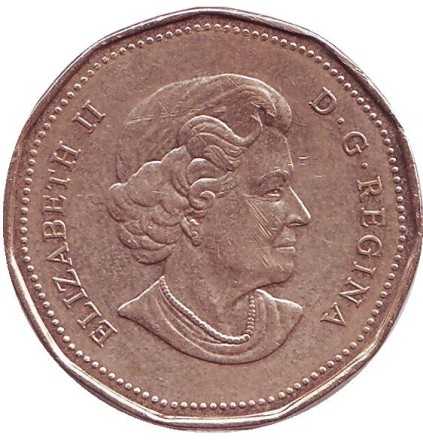 Монета 1 доллар, 2004 год, Канада. Утка. Монета 1 доллар, 2004 год, Канада. Утка.