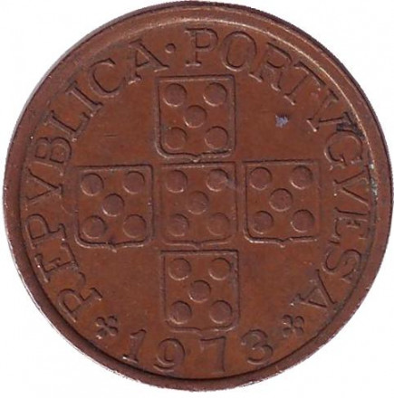 Монета 50 сентаво. 1973 год, Португалия. Монета 50 сентаво. 1973 год, Португалия.