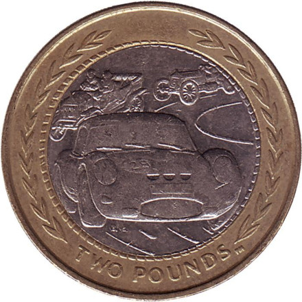 Монета 2 фунта. 1998 год, Остров Мэн.