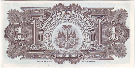 Банкнота 1 гурд. 1979 год, Гаити.