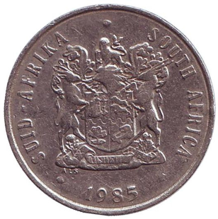 Монета 20 центов. 1985 год, ЮАР. Цветок протея.