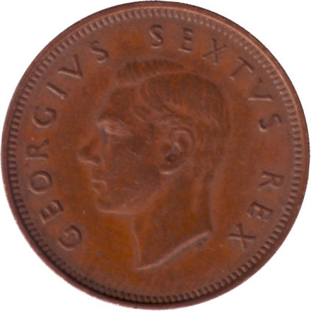 Монета 1/4 пенни (фартинг). 1948 год, ЮАР. Птицы. Монета 1/4 пенни (фартинг). 1948 год, ЮАР. Птицы.