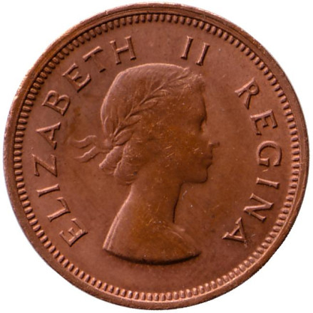 Монета 1/4 пенни (фартинг). 1956 год, ЮАР. Птицы. Монета 1/4 пенни (фартинг). 1956 год, ЮАР. Птицы.