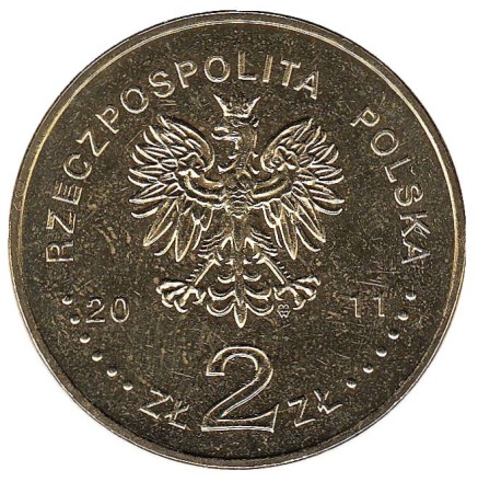 Монета 2 злотых, 2011 год, Польша. Краков.
