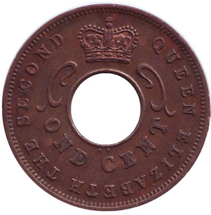 Монета 1 цент. 1957 год, Восточная Африка. (KN). Монета 1 цент. 1957 год, Восточная Африка. (KN).