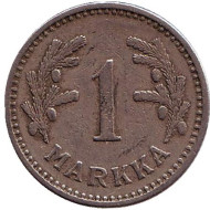 Монета 1 марка. 1928 год, Финляндия. Монета 1 марка. 1928 год, Финляндия.