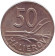 Монета 50 геллеров. 1941 год, Словакия. Плуг.