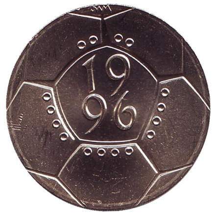 Монета 2 фунта. 1996 год, Великобритания. Чемпионат Европы по футболу 1996 года.