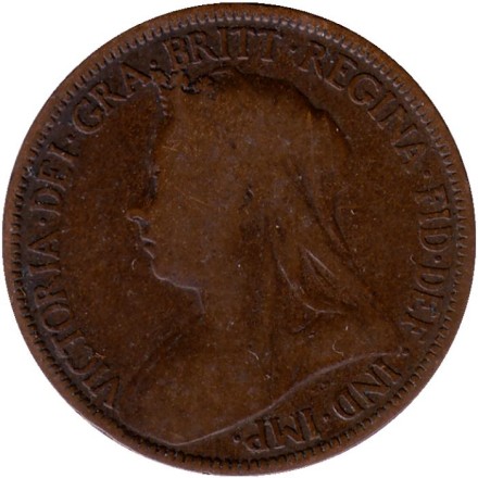 Монета 1/2 пенни. 1896 год, Великобритания. Монета 1/2 пенни. 1896 год, Великобритания.