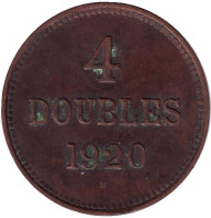 Монета 4 дубля. 1920 год, Гернси. Монета 4 дубля. 1920 год, Гернси.