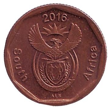 Монета 10 центов. 2016 год, Южная Африка. Лилия. Монета 10 центов. 2016 год, Южная Африка. Лилия.