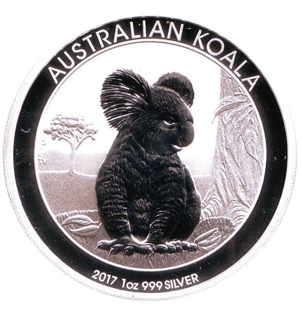 Монета 1 доллар. 2017 год, Австралия. Коала.