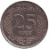 Монета 25 курушей. 2015 год, Турция. Из обращения. Монета 25 курушей. 2015 год, Турция. Из обращения.