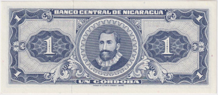 Банкнота 1 кордоба. 1968 год, Никарагуа.