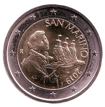 Монета 2 евро. 2019 год, Сан-Марино.