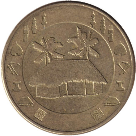 Монета 100 франков. 2021 год, Французские тихоокеанские территории. Монета 100 франков. 2021 год, Французские тихоокеанские территории.