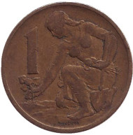 Монета 1 крона. 1969 год, Чехословакия. Монета 1 крона. 1969 год, Чехословакия.