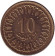 Монета 10 миллимов. 2005 год, Тунис. Монета 10 миллимов. 2005 год, Тунис.