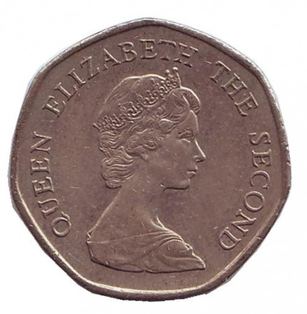 Монета 20 пенсов. 1983 год, Фолклендские острова. Овца "Ромни-марш".