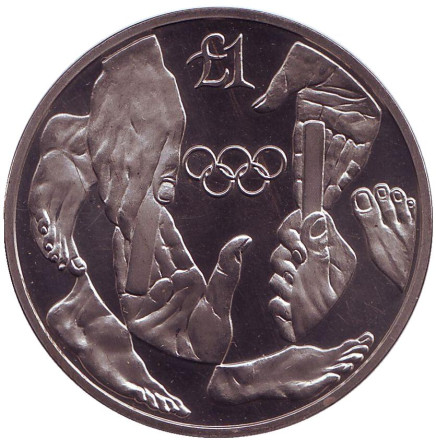 Монета 1 фунт. 1992 год, Кипр. XXV летние Олимпийские игры, Барселона 1992.