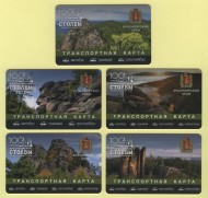 Комплект из 5-ти транспортных карт. 2024 год, Красноярский край. 100 лет Национальному парку "Красноярские Столбы". Комплект из 5-ти транспортных карт. 2024 год, Красноярский край. 100 лет Национальному парку "Красноярские Столбы".
