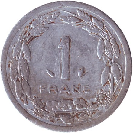 Монета 1 франк. 1982 год, Центральные Африканские Штаты. Африканские антилопы.