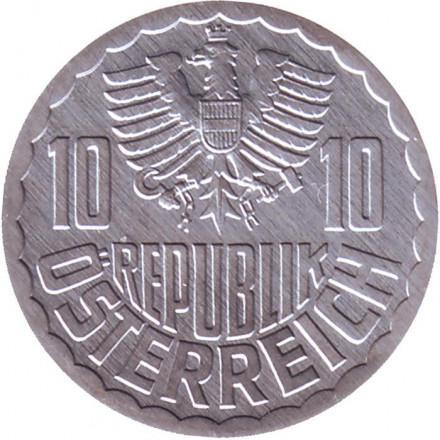 Монета 10 грошей. 1999 год, Австрия.