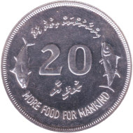 Монета 20 руфий. 1977 год, Мальдивы. ФАО. Международная конференция по рыболовству. Монета 20 руфий. 1977 год, Мальдивы. ФАО. Международная конференция по рыболовству.