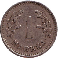 Монета 1 марка. 1929 год, Финляндия. Монета 1 марка. 1929 год, Финляндия.