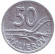 Монета 50 геллеров. 1943 год, Словакия. Плуг.