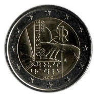 Монета 2 евро, 2009 год, Италия. 200 лет с рождения Луи Брайля. Монета 2 евро, 2009 год, Италия. 200 лет с рождения Луи Брайля.