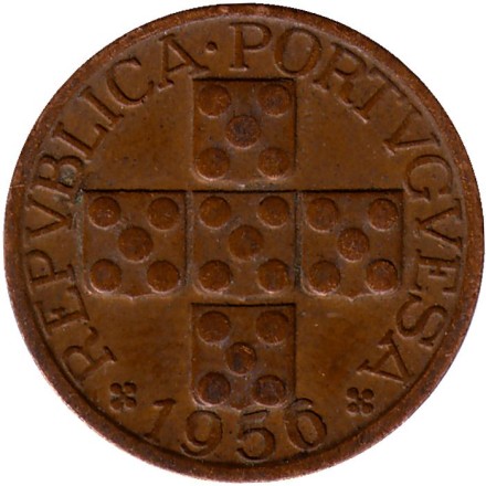 Монета 20 сентаво. 1956 год, Португалия. Монета 20 сентаво. 1956 год, Португалия.