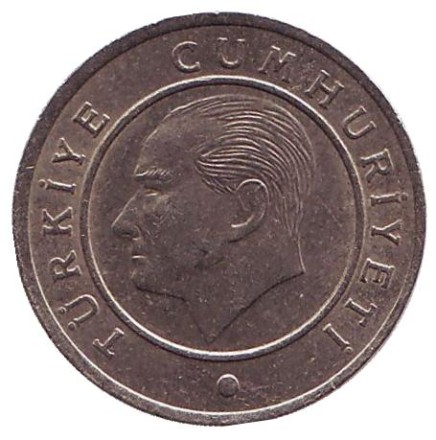 Монета 25 курушей. 2018 год, Турция.