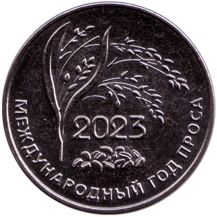 Монета 25 рублей. 2023 год, Приднестровье. Международный год проса.