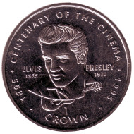 Монета 1 крона, 1996 год, Гибралтар. Элвис Пресли.