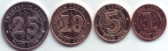 Набор монет Зимбабве (4 шт.), 2014 год. Набор монет Зимбабве (4 шт.), 2014 год.