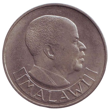 Монета 1/2 кроны. 1964 год, Малави. Монета 1/2 кроны. 1964 год, Малави.