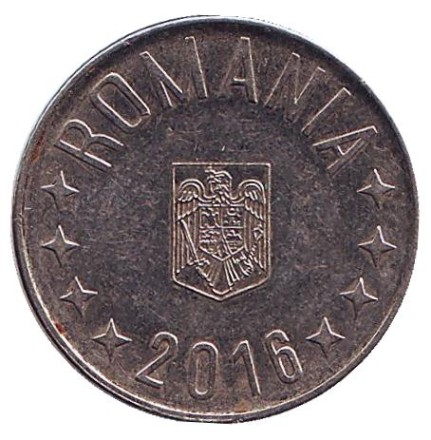 Монета 10 бани. 2016 год, Румыния. Из обращения. Монета 10 бани. 2016 год, Румыния. Из обращения.