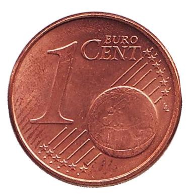 Монета 1 цент. 2004 год, Люксембург. Монета 1 цент. 2004 год, Люксембург.