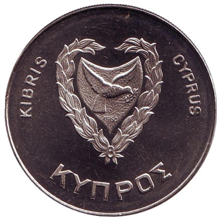 Монета 500 миллей. 1981 год, Кипр. Рыба-меч. ФАО. Всемирный день продовольствия. Монета 500 миллей. 1981 год, Кипр. Рыба-меч. ФАО. Всемирный день продовольствия.