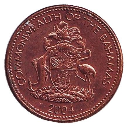 Монета 1 цент. 2004 год, Багамские острова. Морская звезда. Монета 1 цент. 2004 год, Багамские острова. Морская звезда.