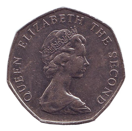 Монета 50 пенсов. 1998 год, Фолклендские острова. Лисица.