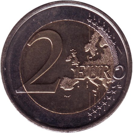 Монета 2 евро, 2010 год, Люксембург. Герб Великого герцога Люксембурга Анри. Монета 2 евро, 2010 год, Люксембург. Герб Великого герцога Люксембурга Анри.