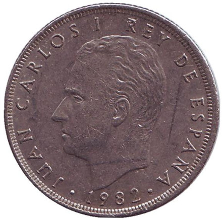 Монета 25 песет. 1982 год, Испания. Монета 25 песет. 1982 год, Испания.