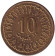 Монета 10 миллимов. 2008 год, Тунис. Монета 10 миллимов. 2008 год, Тунис.