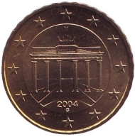 Монета 10 центов. 2004 год (G), Германия. Монета 10 центов. 2004 год (G), Германия.