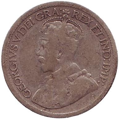 Монета 10 центов. 1930 год, Канада.